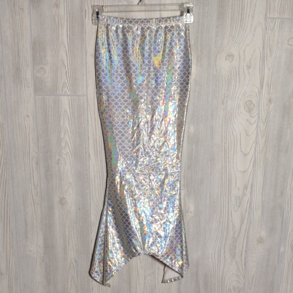 Holographic 🌈 Silver Mermaid Skirt